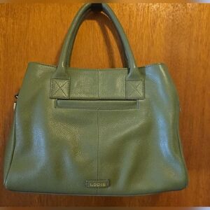 Lodis Texas Leather Green Morgan Satchel Bag